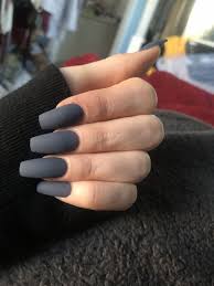 Coffin Shaped Black And Grey Acrylic Nails Acrylic Nails Holidaynails Coffin Matte Blue Gray Mattenails Matteacrylic Coffinshape Newyear Holiday Nails Glitter Holiday Nails Nails