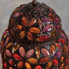 #moroccan lamp #arabic lamp #lantern #interior #marrakech #marrakech market #moroccan lantern #decor #decoration #moroccan decor #north african #arabic #arabic interior. Jewelled Moroccan Floor Lantern Light