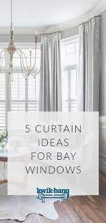 Your new window coverings will undoubtedly have to provide privacy and light control. 5 Curtain Ideas For Bay Windows Curtains Up Blog Kwik Hang Window Curtains Living Room Window Treatments Living Room Dining Room Window Treatments