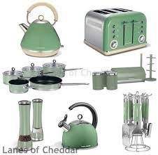 Green kitchen ideas 'in 2021 green kitchen cabinetry is set to be a new, key style,' says hayley simmons, head of merchandising for magnet. Pin By Millie Lm On House Inspiration Sage Green Kitchen Kitchen Appliance Set Farmhouse Kitchen Countertops