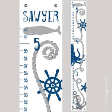 nautical growth chart wall height chart