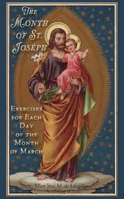 Joseph is shown with the attributes of a carpenter's square or tools, the infant jesus, his lily blossomed staff, two turtle doves, or a spikenard. The Month Of St Joseph De Langalerie Most Rev M St Joseph Sister Of Amazon De Bucher