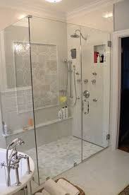 Like The One Main Shower Head And Hand Held In Corner With Diverter So Only One Is Active Al Shower Niche Bathroom Remodel Master Frameless Shower Enclosures
