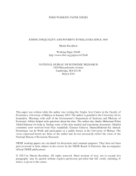 It does help the malays indeed as the mean income of malays significantly improved in relative to the chinese and indian and effectively reduced poverty of the population from 50% to 6.8%. Https Www Nber Org System Files Working Papers W25640 W25640 Pdf