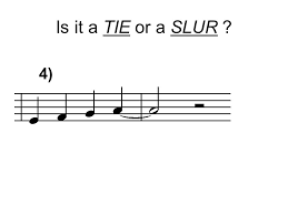 It always connects the noteheads. Rhythm 12 Review Dotted Notes Introduce Identify Ties And Slurs Class Activity Drill And Practice Quiz Pp Ppt Download