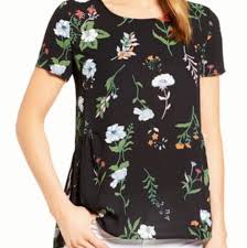 pleione tops black floral peplum back blouse poshmark