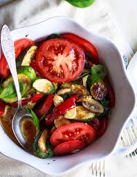 Warm Zucchini Salad With Balsamic And Basil Vinaigrette This Salad Is Perfect For Cold Winter Months And A Welcome Break Fro Recipes Food Vegetarian Recipes