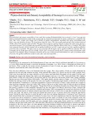 Pdf Physico Chemical And Sensory Acceptability Of Soursop