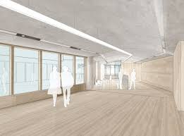September 2011 Rendering Of Sitra S Ground Floor Showing The Timber Facade Finish Materials And Architectural Section Timber Structure Architecture Portfolio