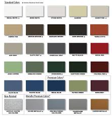 kynar series metal roof color chart colored metal roofs