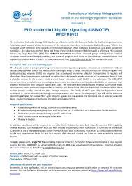 5 fascinating jobs you can get with a biology degree. Open Phd Position Institute Of Molecular Biology Imb Facebook