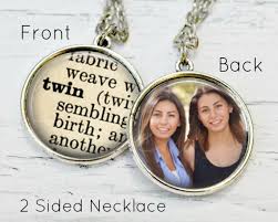 Birthday Gifts For Twin Adults Twin Sister Gift Twin Necklace Gifts For Twins Twin Girls Twin Sister Jewelry Special Gifts Handm Sister Gifts Customized Photo Gifts Gift Necklace