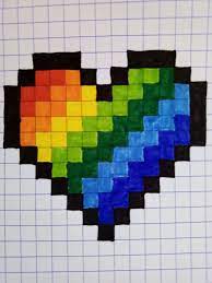 Monstres, sorcières, fantômes et aures créatures. Pixel Art Un Coeur Cute766