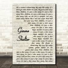 Don't forget to confirm subscription in your email. The Rolling Stones Gimme Shelter Vintage Script Song Lyric Quote Print Red Heart Print