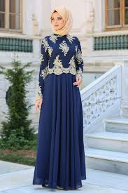 Evening Dress Lace Detail Navy Blue Hijab Dress 76465l Evening Dress Neva Style Neva Style Wanita Pakaian Wanita Baju Muslim