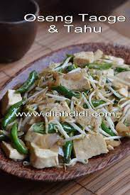 Diah Didi S Kitchen Oseng Tahu Dan Taoge Cabai Hijau Resep Masakan Sehat Resep Masakan Resep Makanan Cina