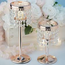 Browse a variety of modern furniture, housewares and decor. Rose Gold 12 Tall Faux Crystal Candle Holder Centerpiece