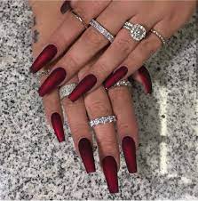 50 Gel Nails Designs That Are All Your Fingertips Need To Steal The Show Red Acrylic Nails Red Nails Coffin Nails Matte