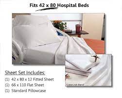 For example, if you select a 10″ mattress height below, the factory will make the fitted sheet approximately 15″ deep to ensure there is enough fabric to grab around the corners of the mattress (just like standard sheets you would purchase. Deluxe Percale Hospital Sheet Set White 42 X 80 Sheet Sets Bed Pads Mattress Covers