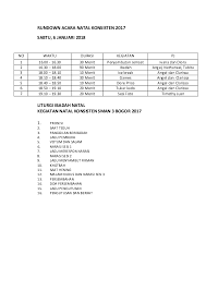 Contoh susunan acara pernikahan dari akad sampai resepsi. Doc Rundown Acara Natal Konsisten 2017 Sabtu 6 Januari 2018 Angel Sonya Academia Edu