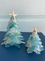 2016 glittered turquoise & white clam. These Sea Glass Christmas Trees Will Transform Your Home Into A Coastal Paradise For The Holidays