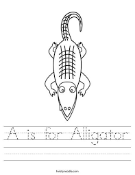 A Is For Alligator Worksheet From Twistynoodle Com Worksheets Kindergarten Letter Work Preschool Learning