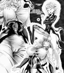 1futa 1girls balls big balls big breasts big penis breasts  clothed clothing dialogue duo female fully clothed futanari huge cock human  larger female mostly clothed one-punch man penis psykos