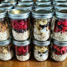 Instant Oatmeal Jars Easy Breakfast Meal Prep Mason Jar Meals Breakfast Recipes Easy Oatmeal In A Jar