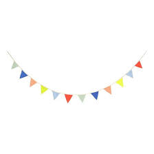 Multicolor Knitted Flag Garland Flag Garland Cotton Flag Garland