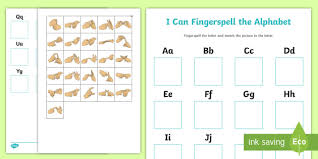 Award winning educational materials designed to help kids succeed. I Can Fingerspell The Alphabet Worksheets