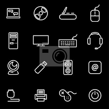 The best selection of royalty free computer icon set vector art, graphics and stock illustrations. Vektor Zeile Computer Icon Set Computer Icon Objekt Computer Symbol Fototapete Fototapeten Computer Smartphone Leser Myloview De