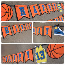 Basketball Banner Basketball Party Decor Sports Banner Basketball Party Happy Birthday Ba Happy Birthday Basketball Basketball Party Basketball Theme Party