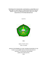 Pengembangan media flashcard dalam pembelajaran bahasa arab untuk meningkatkan hasil belajar siswa. Skripsi Bahasa Arab Tentang Media Ide Judul Skripsi Universitas