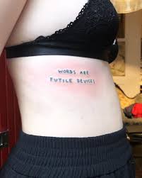 This tattoo is typically found on the hands or around the eyes. Tattooed Something Sufjan Stevens Said On The Ribs Of A Babe Thank You So Much Emmaschantz Lovely To Meet You Stick N Poke Tattoo Poke Tattoo Tattoos
