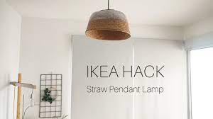 It's easy to install, all you need to do is to clip it on. Ikea Hacks 2018 Diy Straw Pendant Lamp Shade Youtube