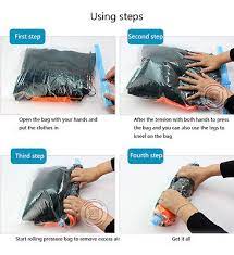1 Pcs Transparent Vacuum Compressed Storage Bag Travel Folding Space Saved Seal Compression Clothes Bag Compression Storage Bags Clothes Bagstorage Bag Aliexpress