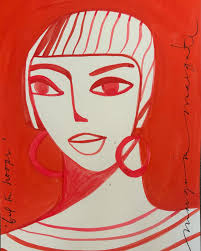 Girl in blue hoops” is looking so stunning