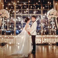 Dream Wedding Ceremony Lighting At Downtown Houston Wedding Venue The Astorian Photo Ama By Wedding Venue Houston Luxury Wedding Venues Ceremony Backdrop