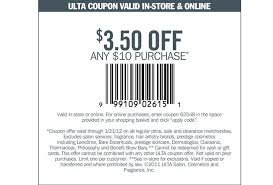 Printable Ulta Beauty Coupon 3 50 Off Of A 10 Purchase Valid Now Through January 21 2012 In Store Or Online Ulta Coupon Ulta Beauty Coupons