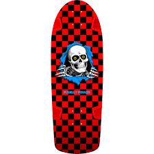 Powell peralta skateboard deck ripper checker red 10 with black diamond rails. Powell Peralta Skateboard Deck Ripper Checker Red Re Issue