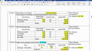 Tutorial Kerja Kursus Pa 2 Merekod Senarai Urusniaga Part 3 Youtube