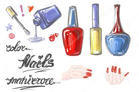 Have a bottle of nail polish that is stuck shut? A Set Of Nail Polish For Manicure Hand Drawn Elements With Hands Red Nails Open Bottle And Words Nails Color Manicure Premium Vector In Adobe Illustrator Ai Ai Format