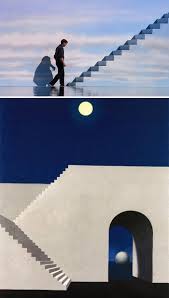 Movie The Truman Show 1998 Vs Painting Architecture Au Clair De Lune 1856 The Truman Show Famous Movie Scenes Alternative Movie Posters