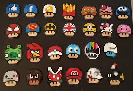 Mario Mushrooms In All Its Forms In Hama Beads Perler Beads Perler Bead Mario Perler Bead Art Hama Beads Patterns