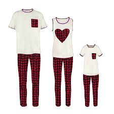 Red Plaid Family Matching Pajamas