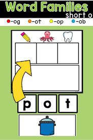 Short O Word Families Ot Og Ob Op Words Word Families Reading Workshop Word Work Centers