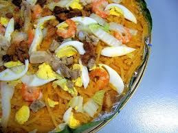 Recipe For Pancit Malabon Philippine Rice Noodles Loaded With Seafoods Food Filipino Recipes Food Network Recipes