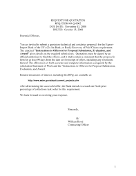 A quote request or a request for quotation is a process in which suppliers are asked to bid on a certain product or service. Rfq Cover Letter Cprc