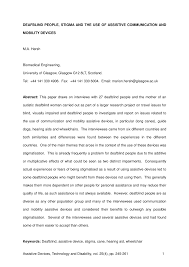 Pdf Deafblind People Stigma And The Use Of Communication