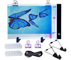 Diamond Painting A4 Led Light Pad Dimmable Light Box 7 Piece Tool Kit Designed For Rhinestone Embroidery Crystal Cross Stitch Drawing Sketching Tracing